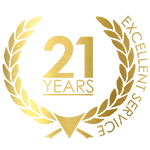 21 Years Logo Gold