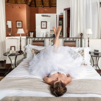 Pumba Private Game Reserve Weddings Bride With Her Feet Up